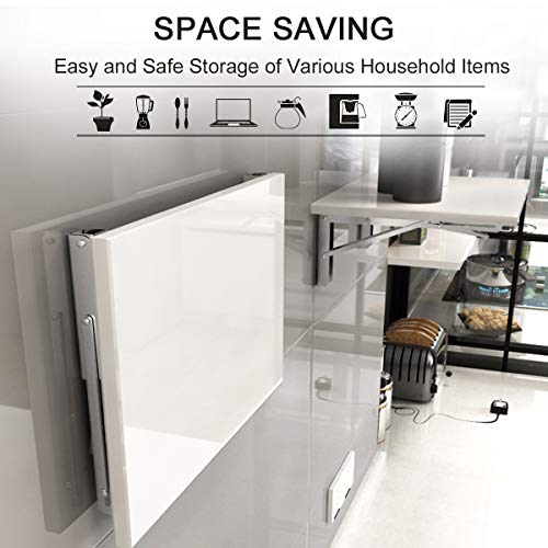 Folding Shelf Brackets, 16 Inch Heavy Duty L Bracket, Silver, 2 Pack - color: Silver, size: 16 Inch