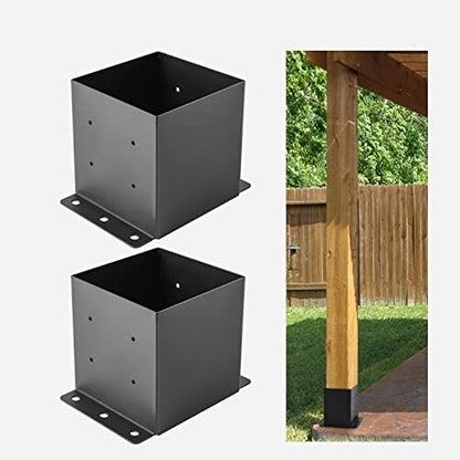 6x6 Post Base 2pcs,Post Brackets(Inner Size 5.6"x5.6") 2mm Thick - size: 6''X6''