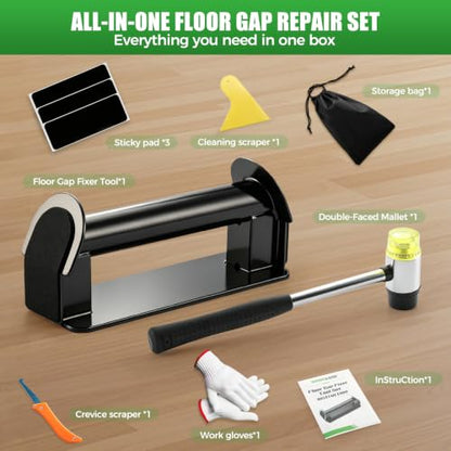WORKEASE 10PCS Floor Gap Fixer Tool Kit for Wood Laminate Vinyl Flooring