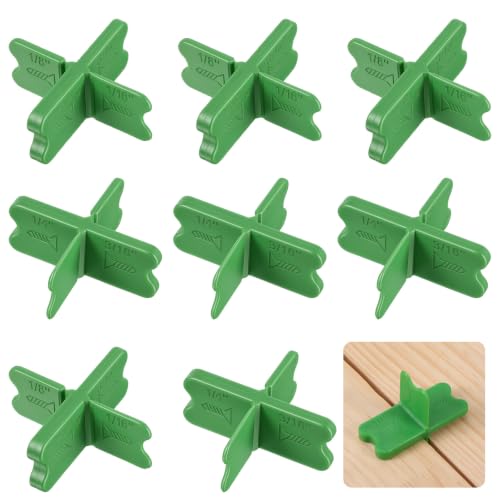 8 Pcs Deck Spacer Tool Deck Board Spacers 4-in-1 X Shaped Plastic