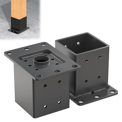 4x4 Post Base 2 Pcs, 12 Gauge 4x4 Post Bracket - size: 4x4