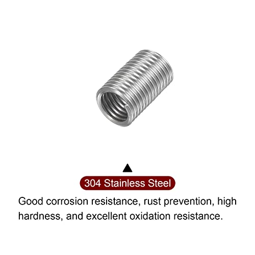 HARFINGTON 20pcs Wire Thread Inserts M3 x 0.5 3D 304 Stainless Steel Helical Coiled Wire Threaded Sleeve - size: M3 x 0.5
