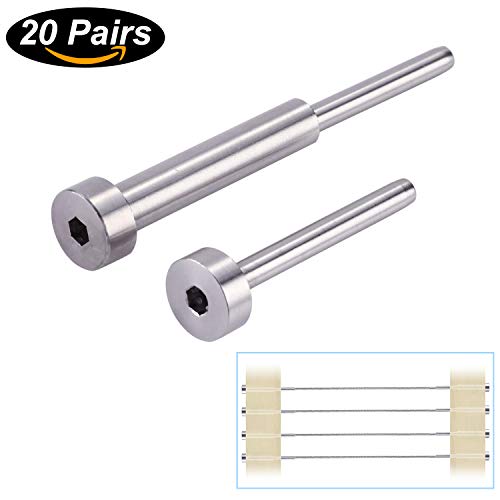 CKE 20 Pairs Invisible Cable Railing Kit, T316 Stainless Steel 1/8" Invisible Receiver and Swage Stud End for 2"x2", 4"x4" Wood/Metal Post, Invisible Deck Stair Cable Railing Hardware Tensioner CR31 - size: 1/8", style: 20 Pairs