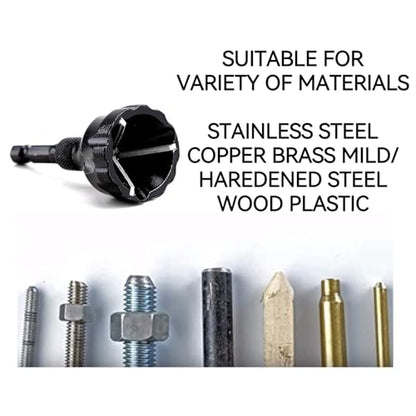 Deburring External Chamfer-Tool Chamfering Drill-Bit - Carbide Remove Burr Repair Tools， Quick Repairing Damaged Bolts Cooswai