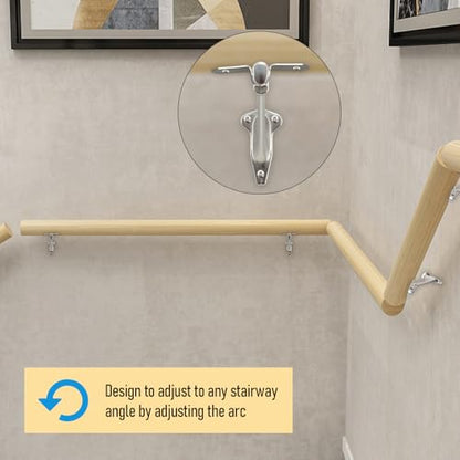 HOME MASTER HARDWARE Handrail Bracket for Stairs, Satin Nickel, 6 Pack - color: Satin Nickel, size: 6 Pack