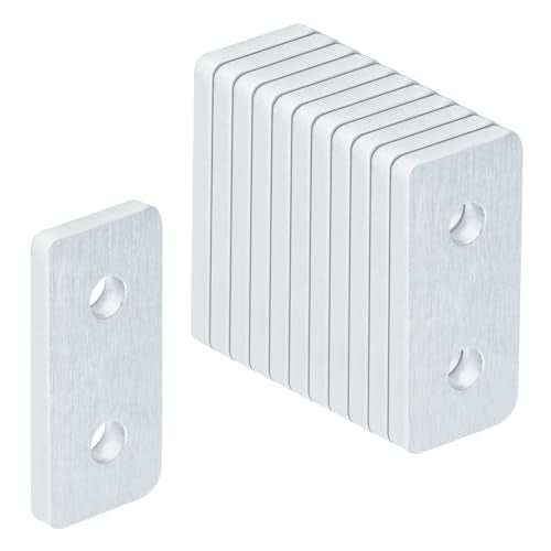 12 Pcs 2 Hole 2020 Flat Joining Plates, for 2020 T-Slot Aluminum