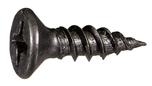 Hard-To-Find Fastener Phillips Flat Twinfast Wood Screws, Black Phosphate, Durable & Secure Indoor Wood Screws for Cabinets, Home Improvement, DIY, Construction, Interior Renovations, #6 x 1/2" - size: #6 x 1/2" Pack of 100