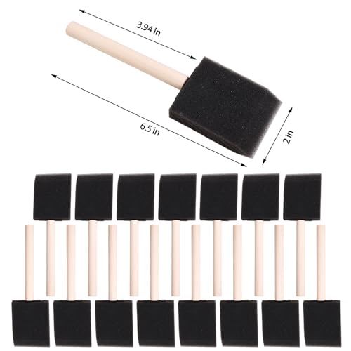 36-Piece Professional Painting Kit | 16 Sponge Brushes + 20 Nylon Brushes | Birch Handle & Aluminum Ferrules | Polyether Sponge & Nylon Bristle Combo | Watercolor/Acrylic/Oil Texture Tools