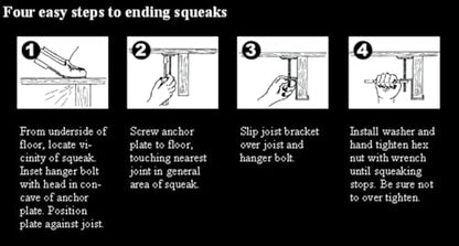 Squeak Ender 2084 Hardwood Floor Subfloor Squeak Eliminator Brackets 12 Pack