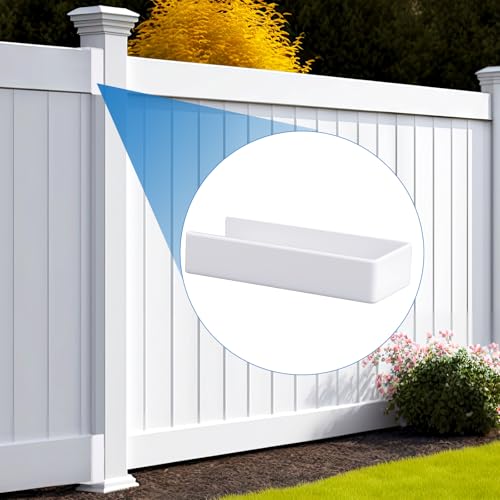 4 Pcs Vinyl Fence Brackets 2" X 6" U-Mount with Screws - color: U-mount, size: 2" X 6"