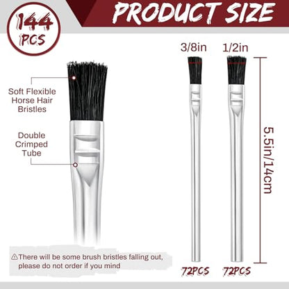 Mifoci 144 Pcs Acid Brush, Flux Brushes Bulk,1/2, 3/8 Inch Wide - size: 1/2 Inch, 3/8 Inch Wide