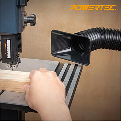 POWERTEC 2-1/2'' x 36'' Dust Collection Hose, 2.5 Inch Flexible PP Dust Collector Hose for Table Saw, Miter Saw, Drill Press, Belt Sander, Woodworking and Wood Shop Dust Collection System (70198) - size: 2.5'' x 36'' PP Hose