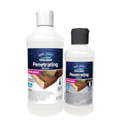TotalBoat Clear Penetrating Epoxy Wood Sealer - 1.5 Pint Kit, Cold Weather - size: 1.5 Pint, style: Cold Weather