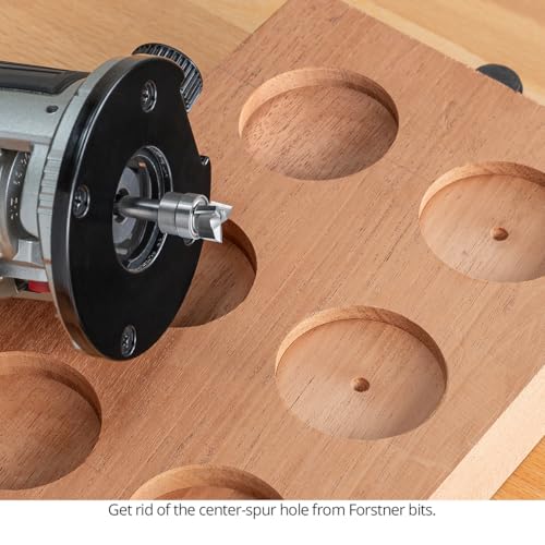 Compact Shallow Pattern Router Bit, 3/16" CL Spiral Carbide Head for Dado Clean-Out, Hinge Mortising & Template Routing – Made in USA US2188CSP - style: 3/16" CL