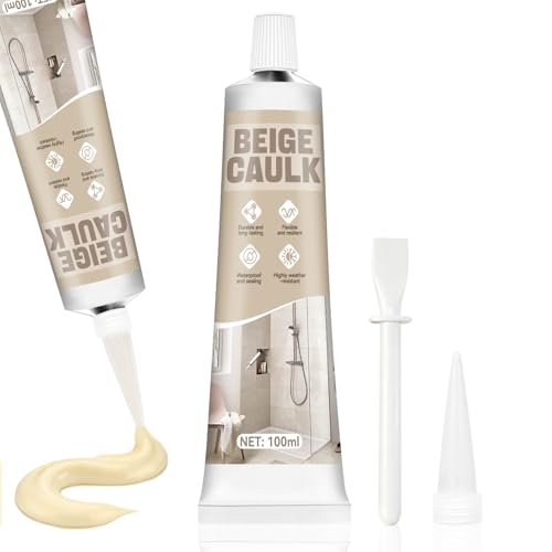 JAOJAO Beige Caulk, Waterproof, Cracking Proof, Long-Lasting Seal, 100ml - color: Beige