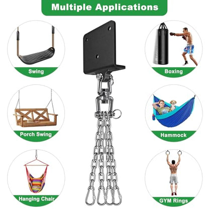 SELEWARE Heavy Duty Punching Bag Hanger, Steel I Beam Clamp for Heavy Bag - color: D: Beam Mount Punching Bag Hanger with Chain