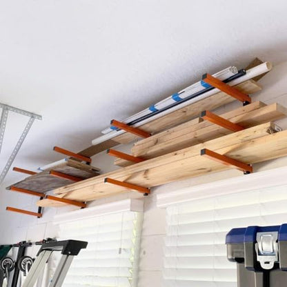 Ultrawall Wall Mount Wood Organizer and Lumber Storage Rack with 3-Level - style: 4 PACK