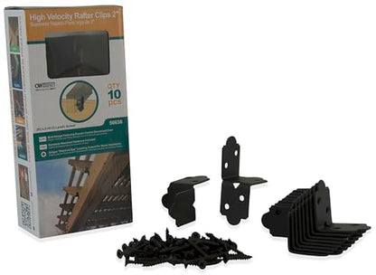 OZCO Ironwood 6x6 Post Base Kit, 10 Pack,Black - size: 10 Pack, style: Laredo Sunset 2" High Velocity