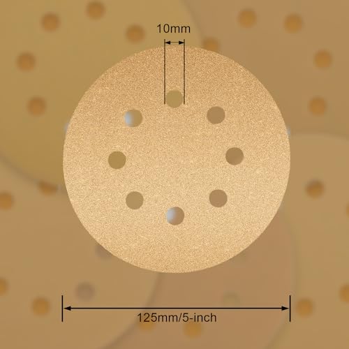 AEROPRO Tools 5 Inch Sanding Discs Hook and Loop, 80/120/240/320/400 Grit