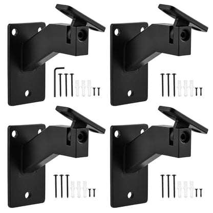 Adjustable Handrail Brackets, Heavy Duty Stair Railing Brackets for Staircase Banister, 4 Pack - size: 4 Pack
