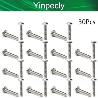 30Pcs M4-0.7 x 20mm Pan Head Phillips Machine Screws - size: M4 x 20mm
