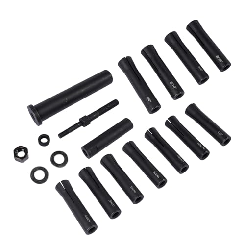 18Pcs 95400 in-Line Dowel Pin Puller Master Set Includes Both SAE and Metric Collets, Made of Alloy Steel and Portable Storage Carrying