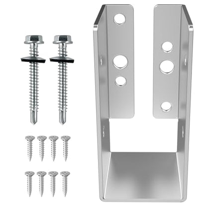 Concealed Joist Hanger,2" x 4" Hanger (Galvanizing 12 PCS) - size: Galvanizing 2" x 4"- 12 PCS