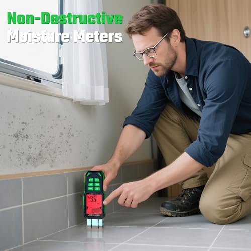 RDINSCOS Pinless Moisture Meter Non-Invasive Digital Moisture Detector - size: Big