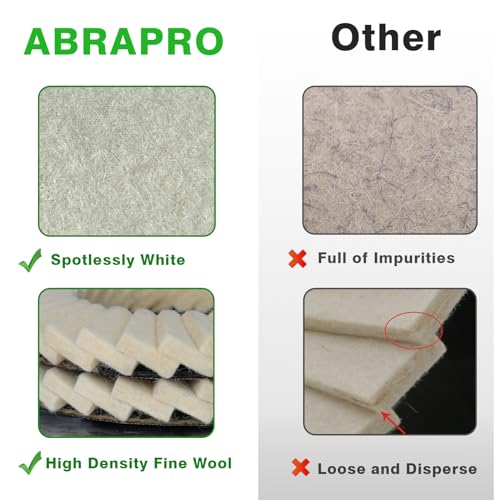 4.5" x 7/8" Felt Wool Polishing Disc for Angle Grinder, 5 Pack - style: 5pack-Flat Wool Polishing Disc