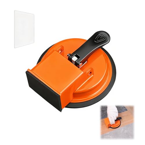 Floor Gap Fixer Tool, Heavy Duty Carbon Steel Suction Cup Repair Tool with Rubber Pad for Laminate, Wood, Vinyl, Tile Flooring, Setter to Close Unsightly Seams & Level Floating Planks