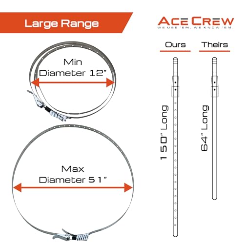 AceCrew Dust Collector Band Clamp One-Size-Fits-Most 11-1/2" to 51" Hose Clamp Stainless Steel Dust Strap (X-LARGE (11-1/2" to 51")) - size: X-LARGE (11-1/2" to 51")