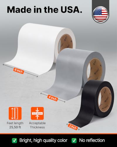 HSS Sealant Tape with MicroSealant White 6 inch x 25 feet RV & Roof Repair - color: White, size: 6" x 25'