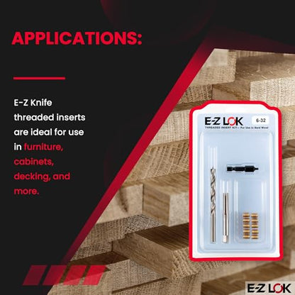 E-Z LOK Thread Repair Kit, 6-32 - size: 6-32, style: Brass