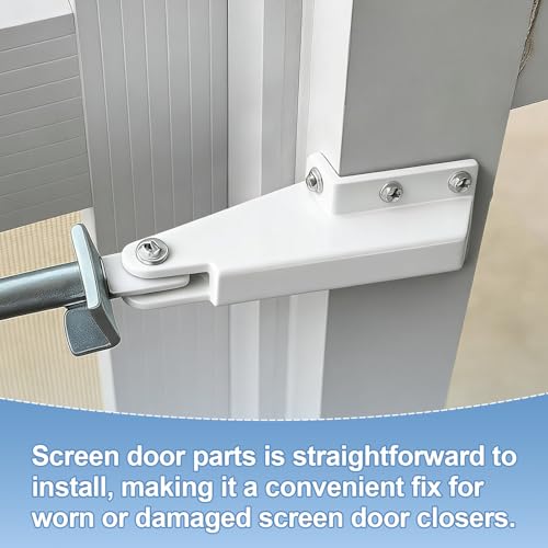 White Replacement Door Jamb Bracket for Lanai Screen Door Closers