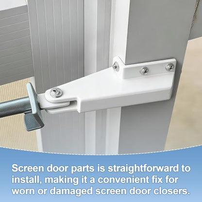 White Replacement Door Jamb Bracket for Lanai Screen Door Closers