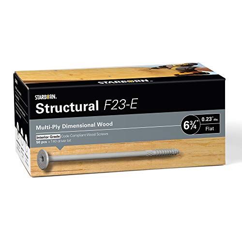 Starborn Structural F23-E Multi-Ply Engineered Wood Screw - Pack of 50-6-3/4"