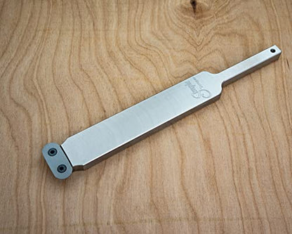 Simple Woodturning Tools Carbide Scraper I Perfect for finishing long straight lines, shaping bowl walls and creating flat bottomed bowls and boxes, USA Made (Oval Cutter/with 17" Foam Grip Handle)