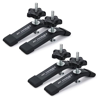 Aluminum T-Track Hold Down Clamps,6-3/8"L x 1-1/4" Width 4 PK - style: Hold Down Clamps 4pk