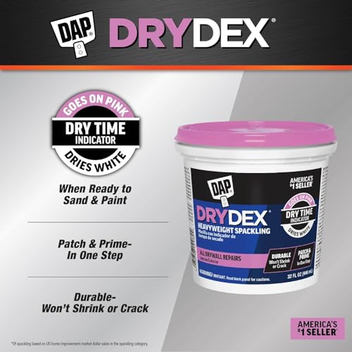 DAP Premium Wood Filler White 16 FL OZ & 1 qt DryDex Interior/Exterior Spackling