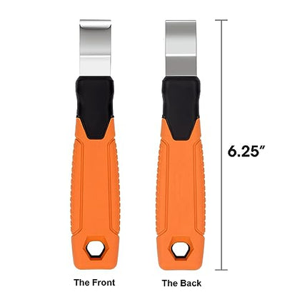 Vinyl Siding Removal Tool with Extra Long Handle- Steel Blade Non-Slip Grip Handle for Installation and Removal Tool Avoid Damaging Vinyl Siding Tool (1)