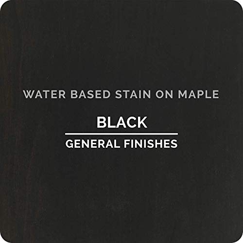 General Finishes Water Based Wood Stain, 1 Quart, Black - color: Black, size: 1 Quart