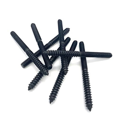 8 Pack 5/16-18 x 4 Inch Hanger Bolts 5/16-18" Black Double Headed Bolts 5/16 Wood Dowel Screw Self-Tapping Screw Hanger Bolts for Furniture Double Head Threaded Rods Bolt 100mm Length - size: Black 5/16-18"x4"-8PCS