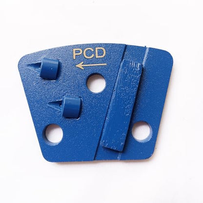 PCD Grinding Disc 3Pcs Trapezoid with Diamond for Concrete Epoxy Removal - style: None thread hole-PCD Left