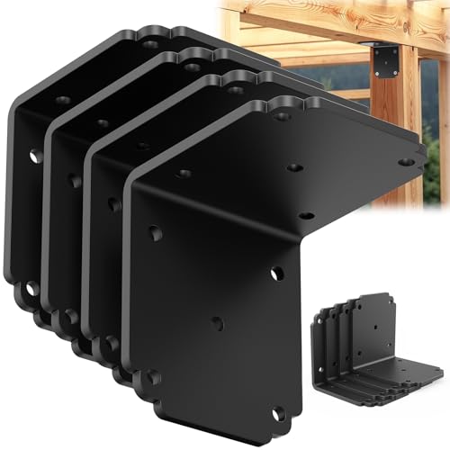 8 PCS 6" x 6" x 5" L Right Angle Bracket, Heavy Duty Corner Brace - size: 6x5 inch ( 8 Pack )
