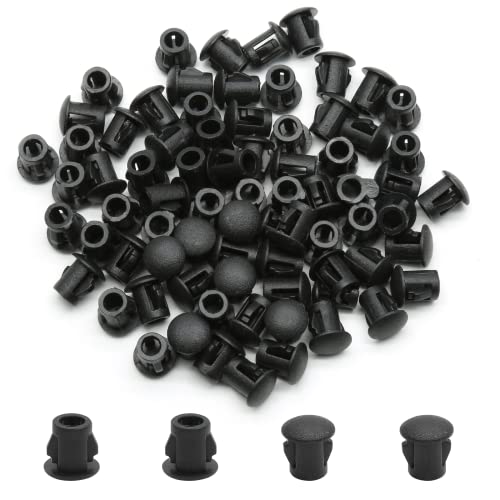 30PCS 5mm 3/16 Inch Black Hole Plugs Plastic - color: Black, size: 5mm (0.19")