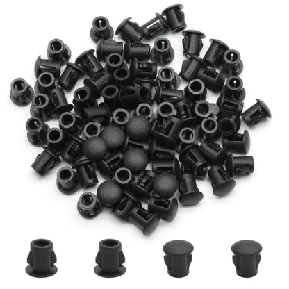 30PCS 5mm 3/16 Inch Black Hole Plugs Plastic - color: Black, size: 5mm (0.19")