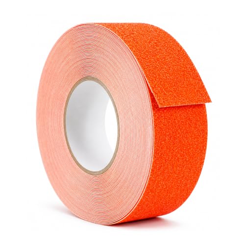WOD Heavy Duty Anti Slip Tape Orange - 2 inch x 30 ft. Non Skid Treads Weather Proof Indoor/Outdoor Traction Tape for No Slip Stairs ASTC32 - color: Orange, size: 2 Inch (50mm)