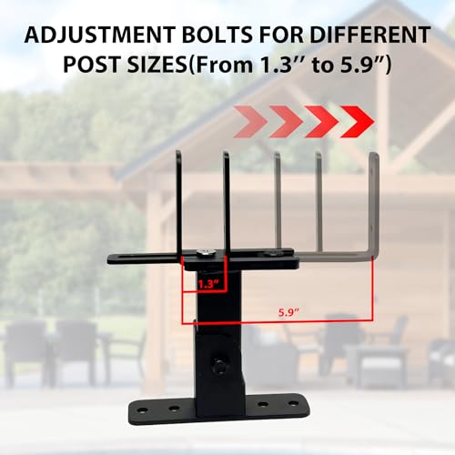 3Pcs Roof Riser Brackets Kit, Adjustable Pergola Kit for Wood Post - size: 3P Roof Riser Brackets