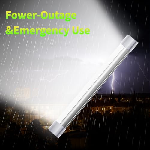 LETOUR Rechargeable Light LED Tube Magnetic Light 4000Lumens 5200mAh 5 Levels Dimming Camping Lantern USB Rechargeable Portable Lights with 2 Magnets Endurance for 60 Hours - size: 8.66in