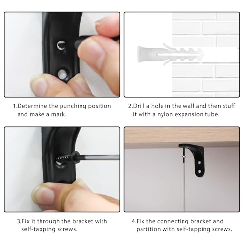 8 Pcs 2 Inch Heavy Duty L Brackets with Screws
